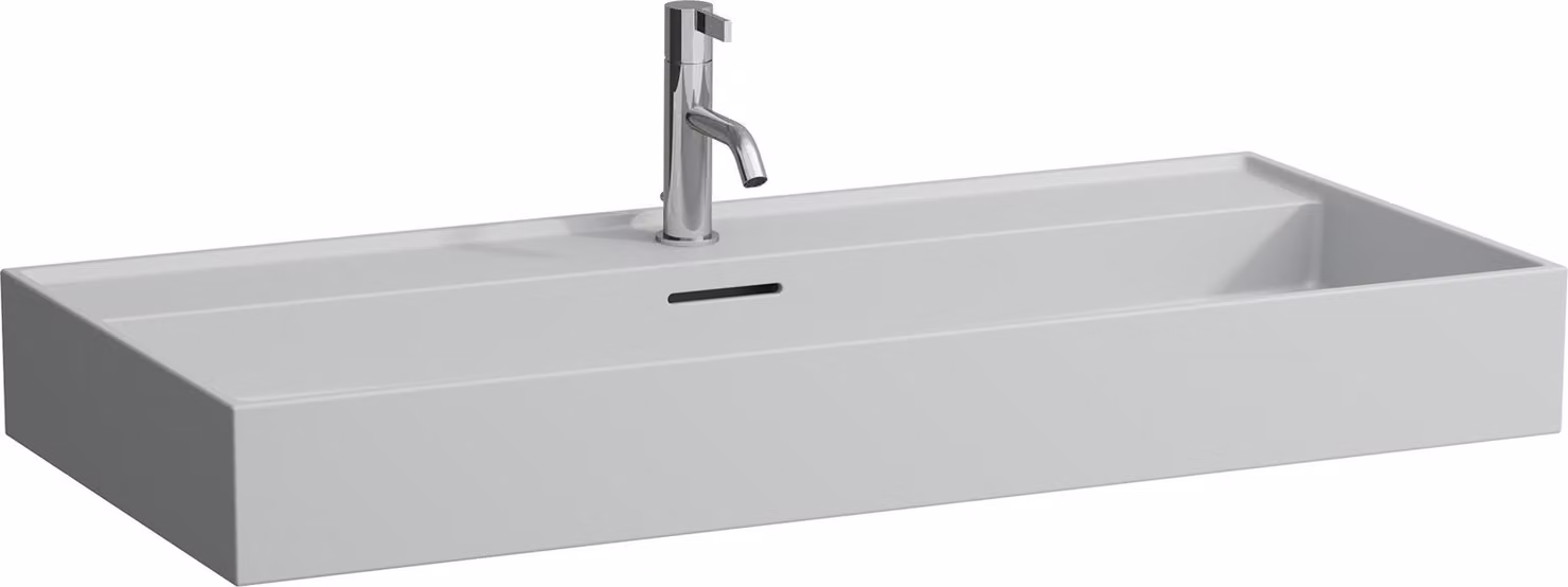 LAUFEN Kartell lavabo à encastrer, 1 trou pour robinet, avec trop-plein, 1000x460mm, H8103377591041, H8103377591041