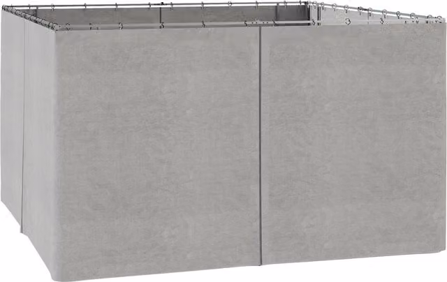 Set di 4 tendaggi di ricambio Outsunny per gazebo da 3x4m, L: 352 cm, H: 205 cm, Grigio Chiaro