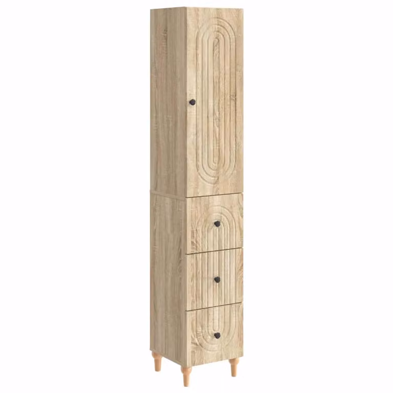 Set di 2 armadi moderni vidaXL in legno MDF beige con ante a battente