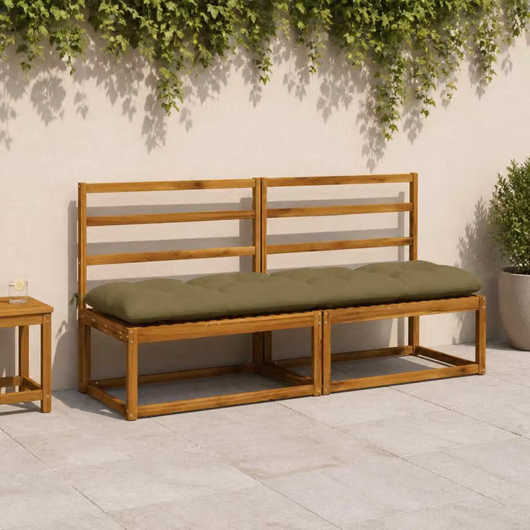vidaXL Cuscino per panchina VIANEN 100% Poliestere Verde Oliva