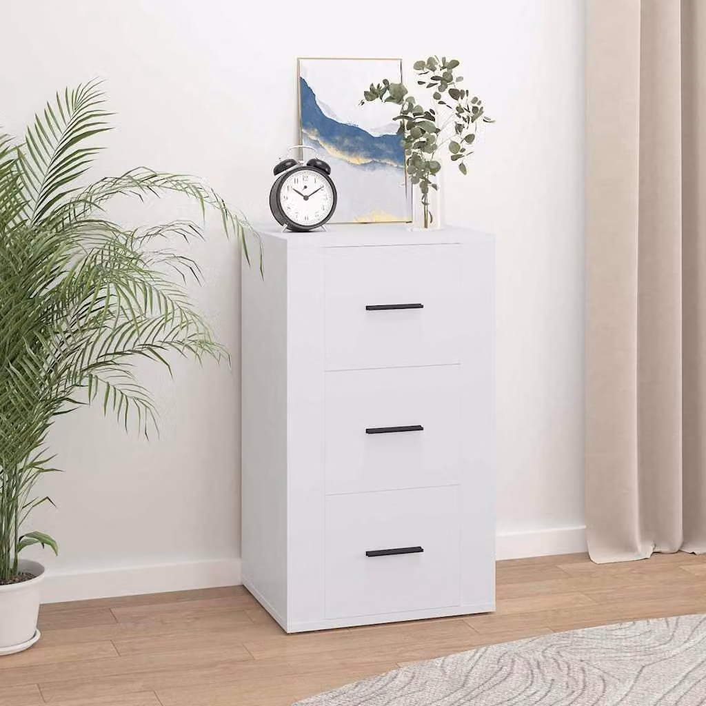 Credenza bianca moderna vidaXL in legno MDF da appendere L: 40 cm, P: 33 cm, H: 70 cm