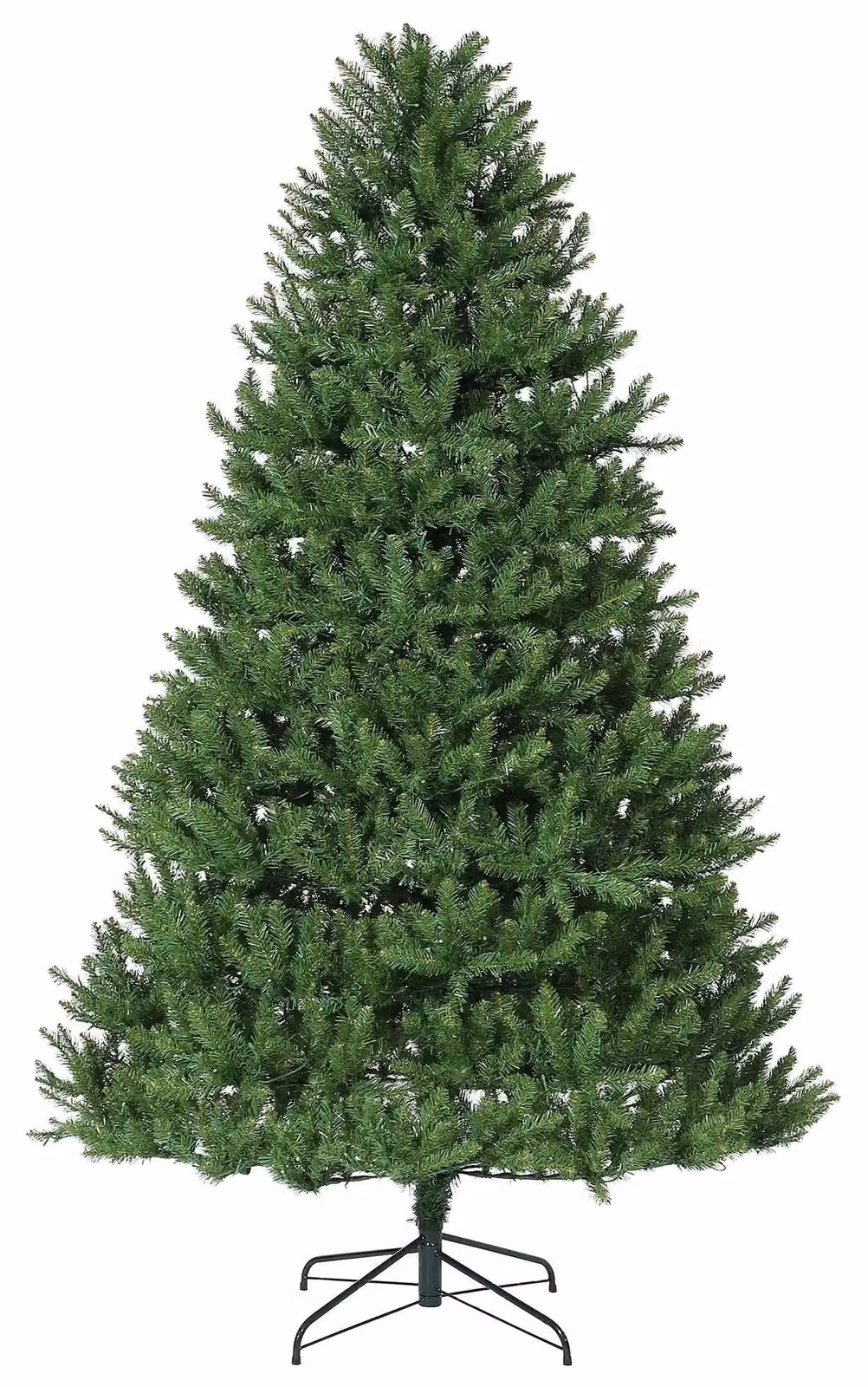 Albero di Natale - Albero di Natale artificiale, 140 cm - Folto e realistico - Non illuminato, senza decorazioni - Pieghevole con supporto - Per uso interno - Verde