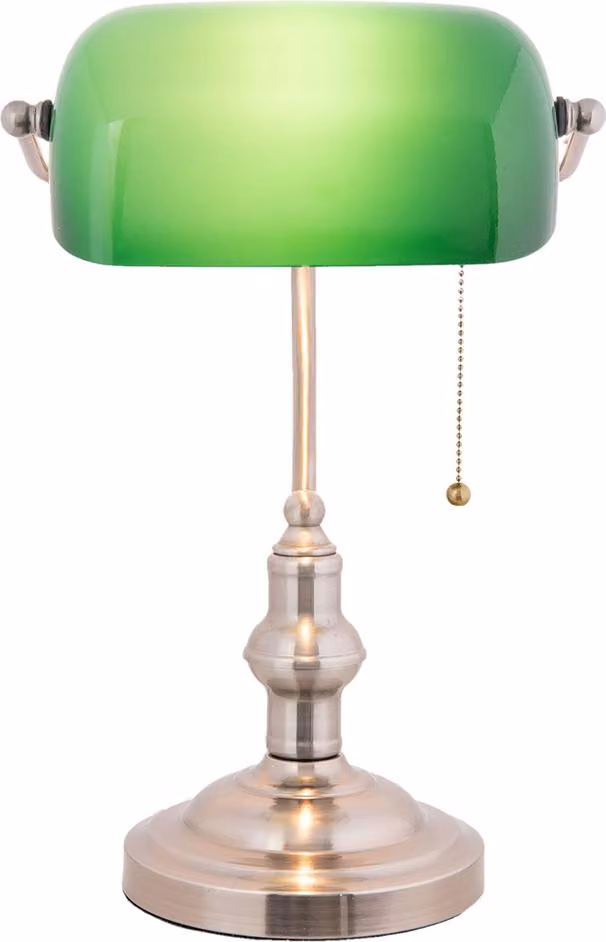 Clayre & Eef Lampada da tavolo Banker 27x17x41 cm Metallo verde