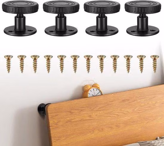 4 piedini regolabili per mobili, altezza da 26 a 40 mm, adatti per tavoli, panche e armadi, con base ammortizzante e accessori per il montaggio