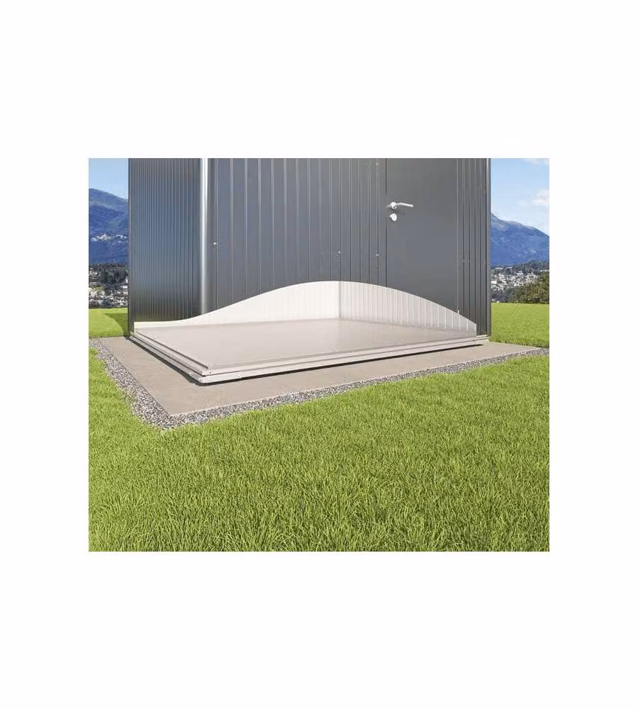 Biohort Pavimento SmartBase Neo L 140x198cm Alluminio per Casetta Giardino