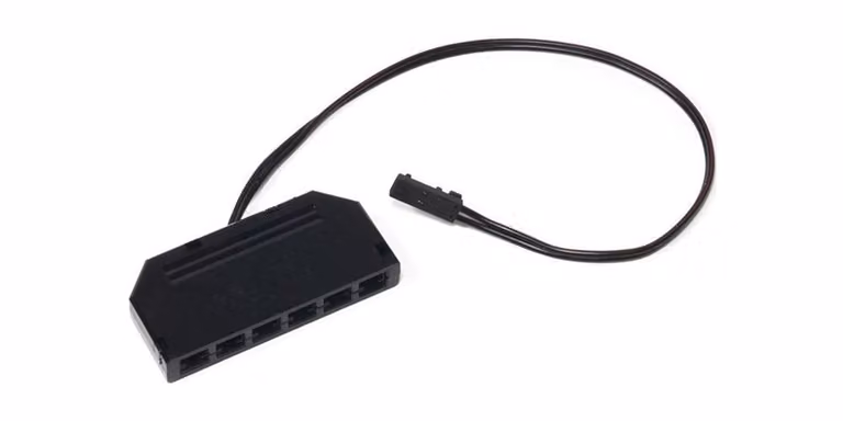 Distributore a 6 vie L&S LED f.12 V nero 6 vie - 2000432
