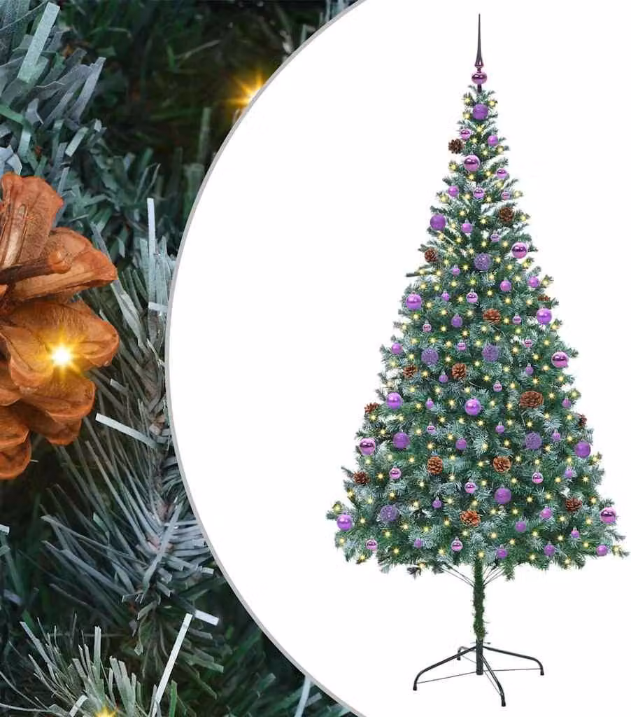 Albero di Natale artificiale Verde 210 cm PVC e Acciaio