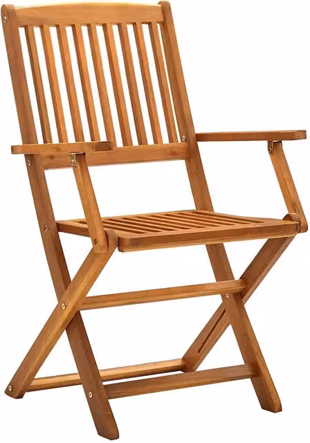 Sedie pieghevoli, 4 pezzi, in legno massello di acacia 46338