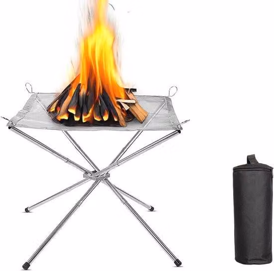 Focolare portatile in acciaio per esterni - Ideale per il campeggio e le feste in giardino