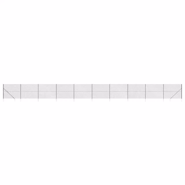 Recinzione da Giardino | Recinzione a Rete con Picchetti Ancoraggio Antracite 1,6x25 m