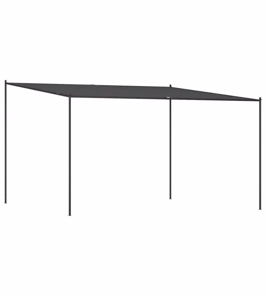Gazebo vidaXL in acciaio e poliestere colore antracite L: 400 cm, P: 400 cm, H: 267 cm – 2
