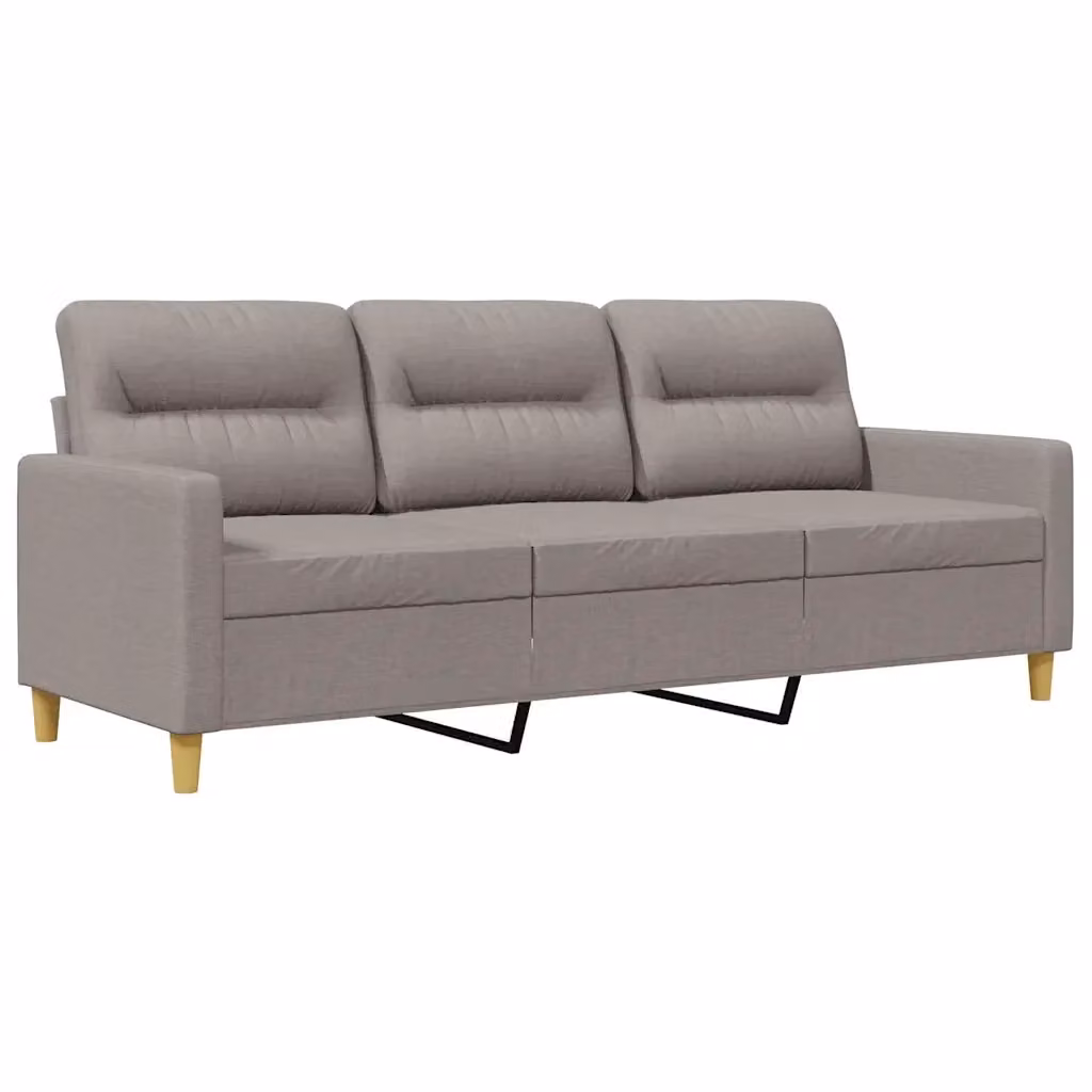 Divano letto moderno vidaXL in tessuto beige e grigio con struttura in metallo per il tuo soggiorno L: 198 cm, P: 80 cm, H: 77 cm – 2