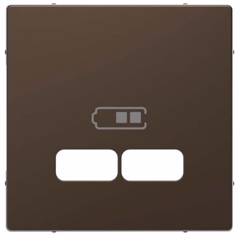 MERTEN MEG4367-6052 Piastra centrale per stazione di ricarica USB, moccametallic