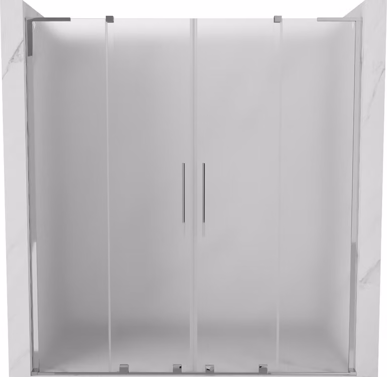 Mexen Velar L Duo porte doccia scorrevoli 180 cm, smerigliato, cromo - 871-180-003-32-01