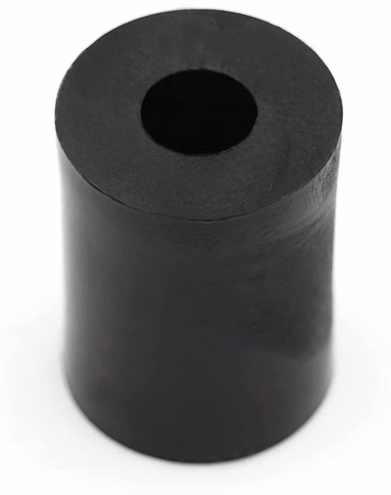 10 distanziatori con anelli di sicurezza, lunghezza 15 mm, diametro esterno 15 mm, filettatura M6, realizzati in polietilene ad alta densità (HDPE)