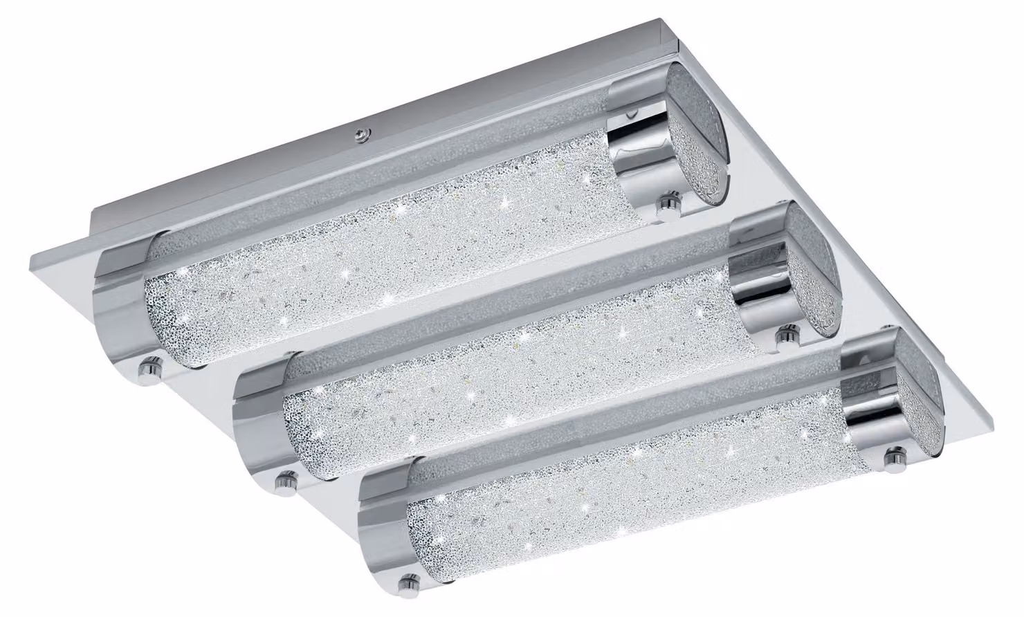 Applique LED 35x35cm cromo cristallo Tolorico