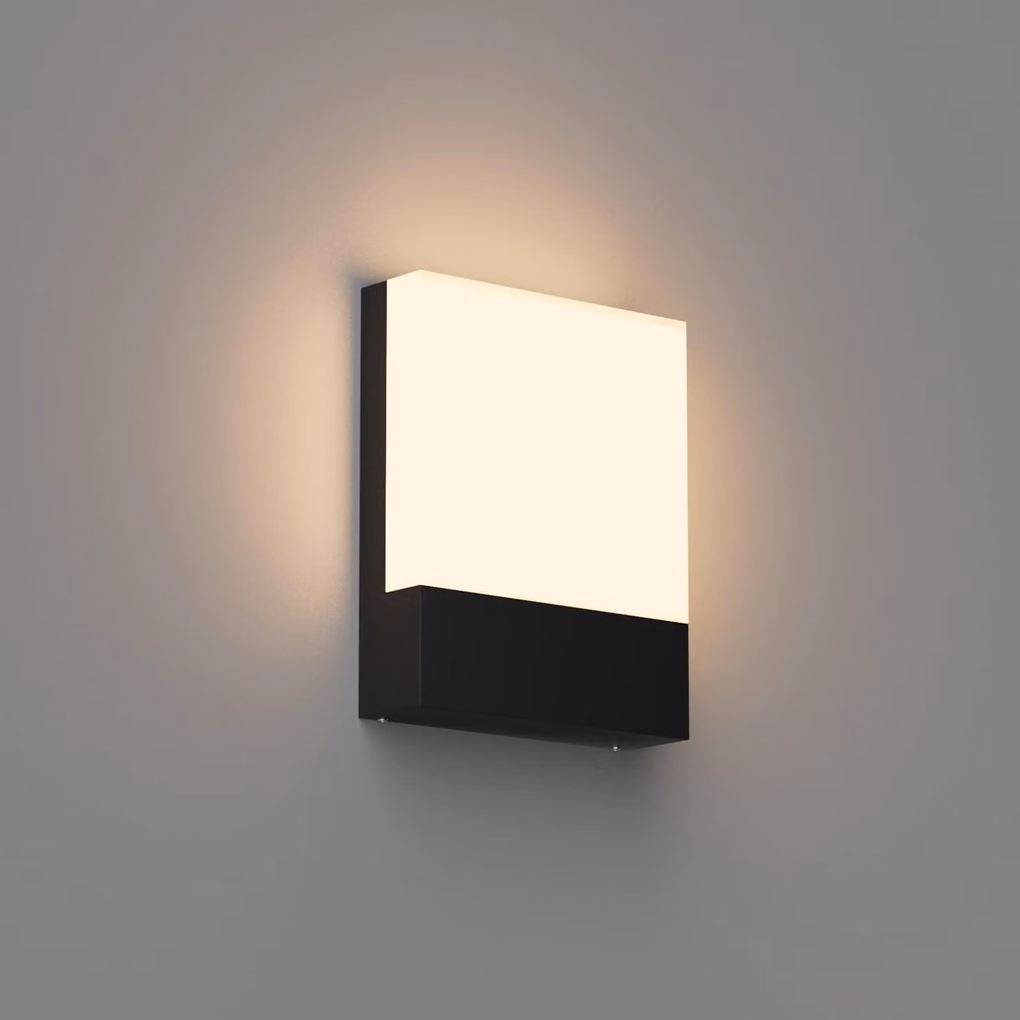 Lampada da parete esterna a LED, 24 W, grado di protezione IP65, alluminio, 1500 lumen, colore nero