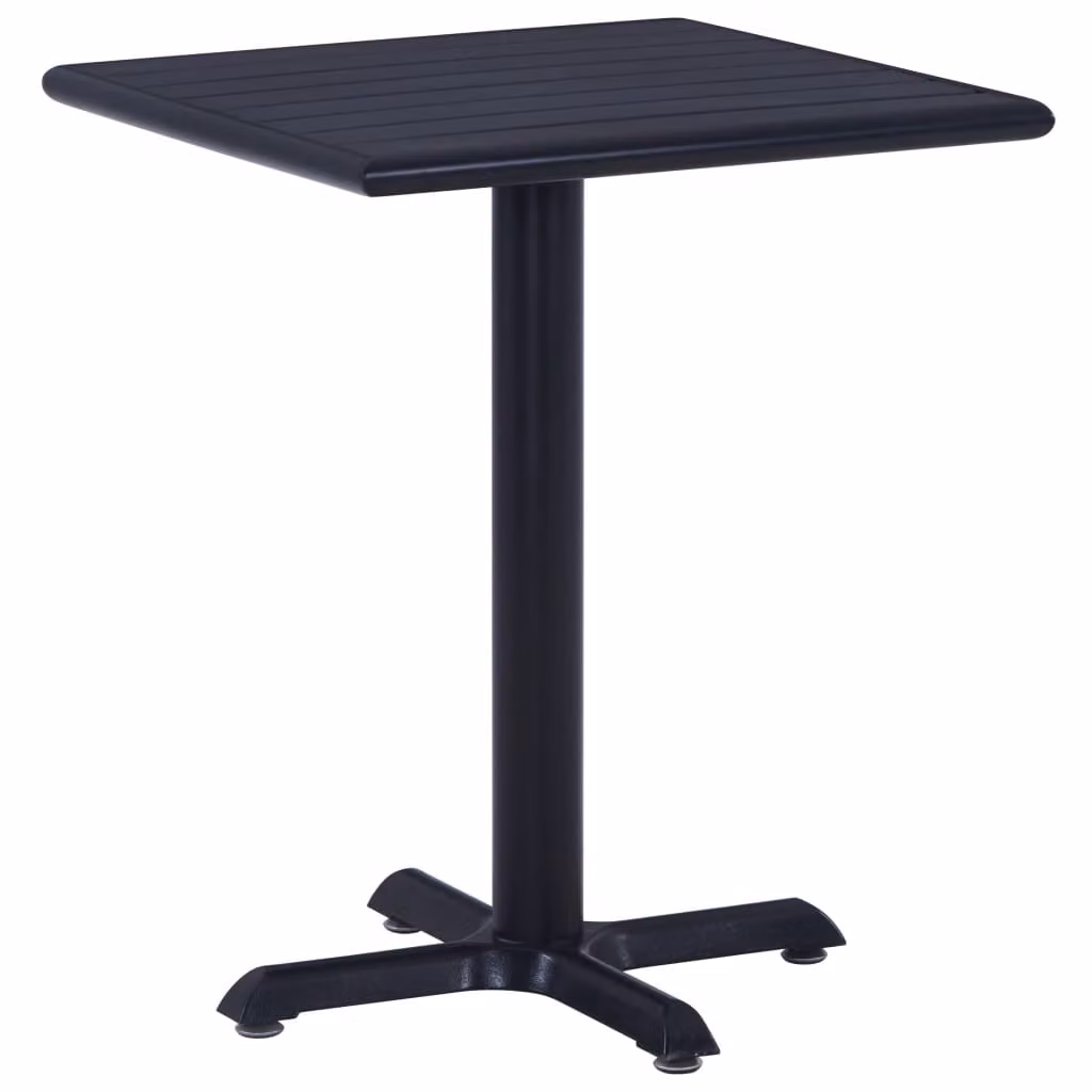 The Living Store tavolo da giardino nero 60x60x75 cm