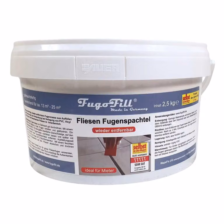 FugoFill stucco rimovibile per piastrelle 2,5 kg grigio