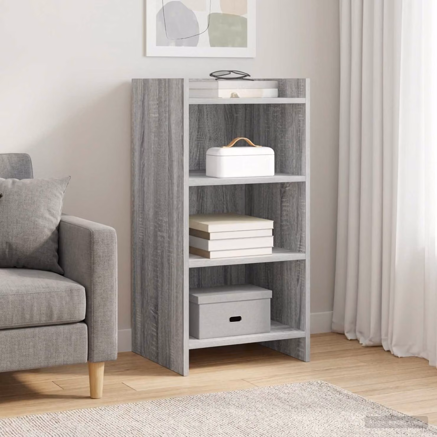 Credenza moderna vidaXL in legno ingegnerizzato grigio L 40 cm x P 36 cm x H 80 cm