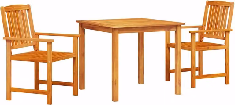 Set da Pranzo per Giardino 3 pcs Marrone