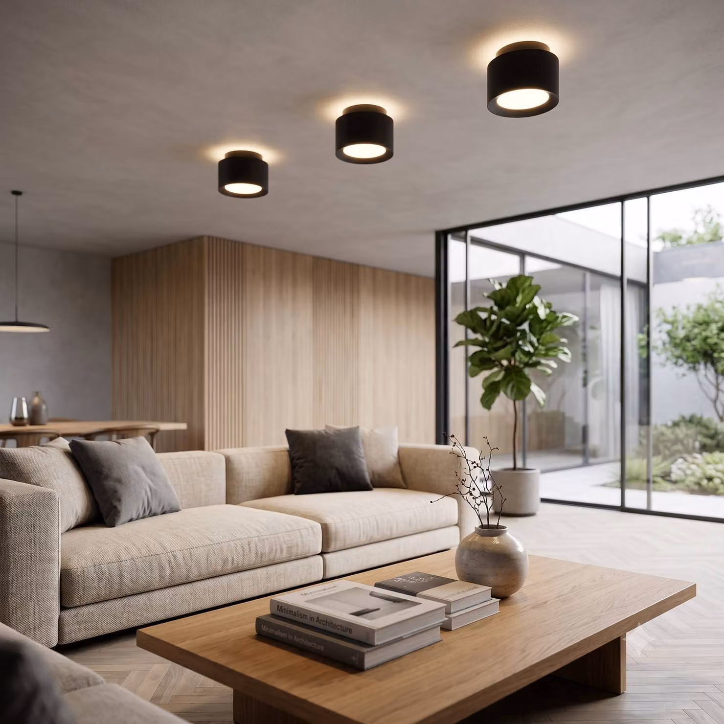 Näve Plafoniera a LED Trimes, dimmerabile, Nero, Soggiorno / Sala da pranzo, Plastica, Plafoniera LED