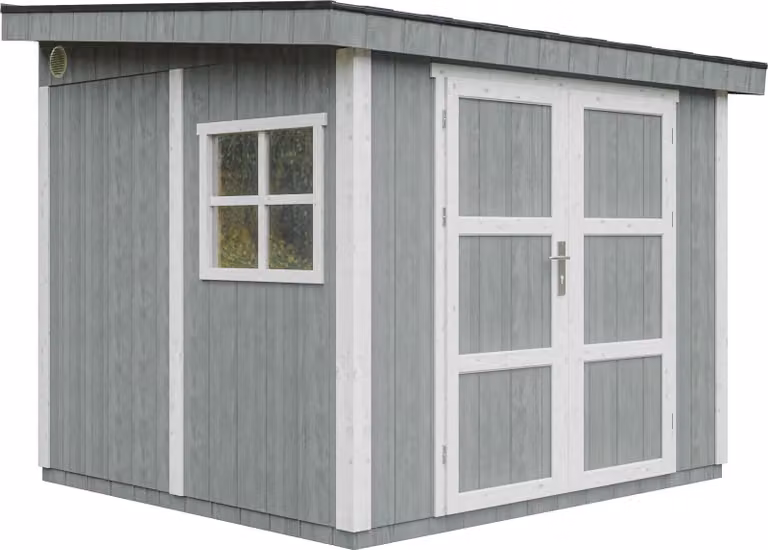 Casetta da giardino di 5,9 m² - H231x248x294 cm - Timbela M938-CAVERN STEEL