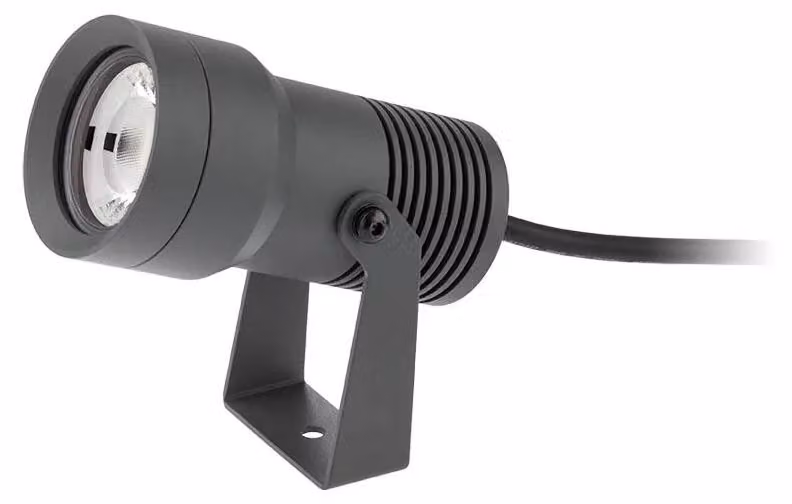 ARELUX XDOT: Proiettore da 12W, 100-265V AC, grado di protezione IP67, lente COB a 36°, temperatura di colore 3000K