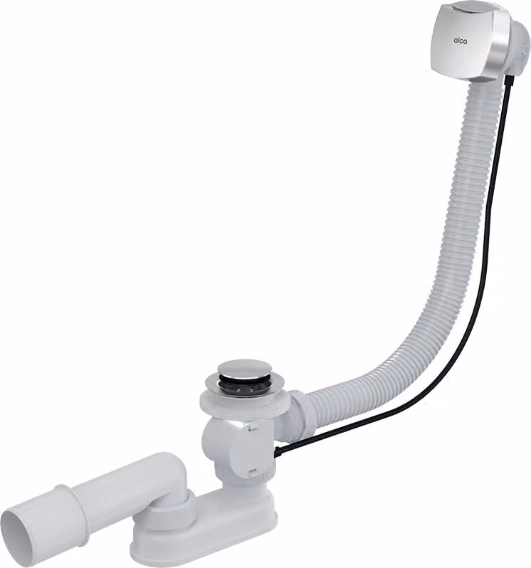 Sifone per vasca da bagno Alcadrain (Alcaplast) automatico completo, cromato A51CR-120