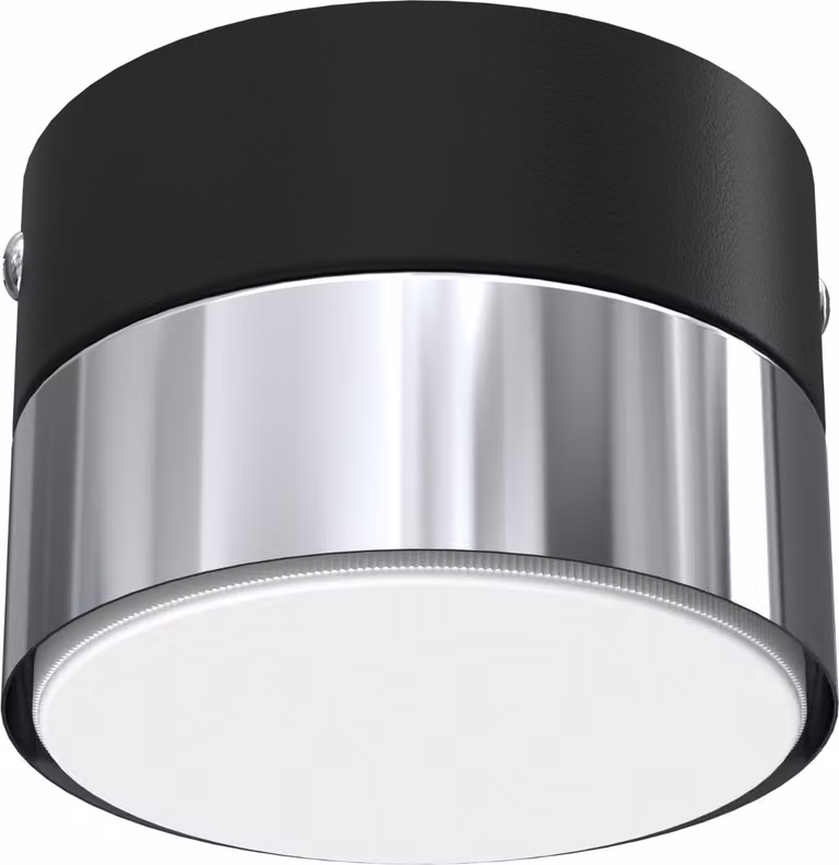 Lampada Da Soffitto Per Soggiorno A Led Loft Gx53 Nero E Cromo