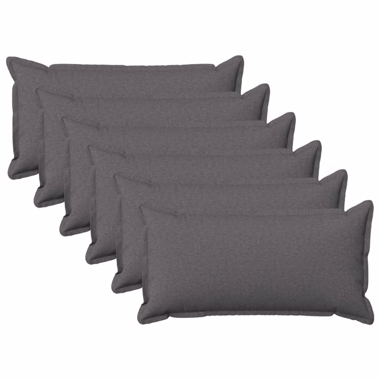 vidaXL Federa 6 pcs HOUTEN Grigio Chiaro 40 x 70 cm Lino
