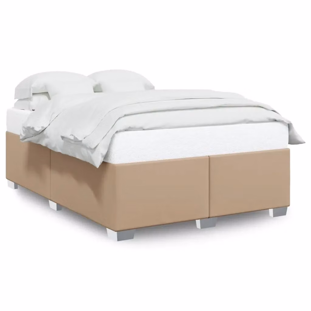 vidaXL Giroletto Moderno in Similpelle Beige con Listelli in Legno, L/P/H: 140 x 200 cm – 2