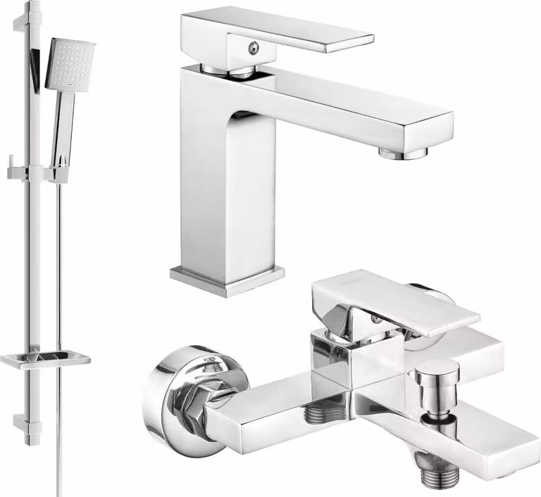 Mexen Uno DQ45 set da bagno, cromo - 71403DQ45-00
