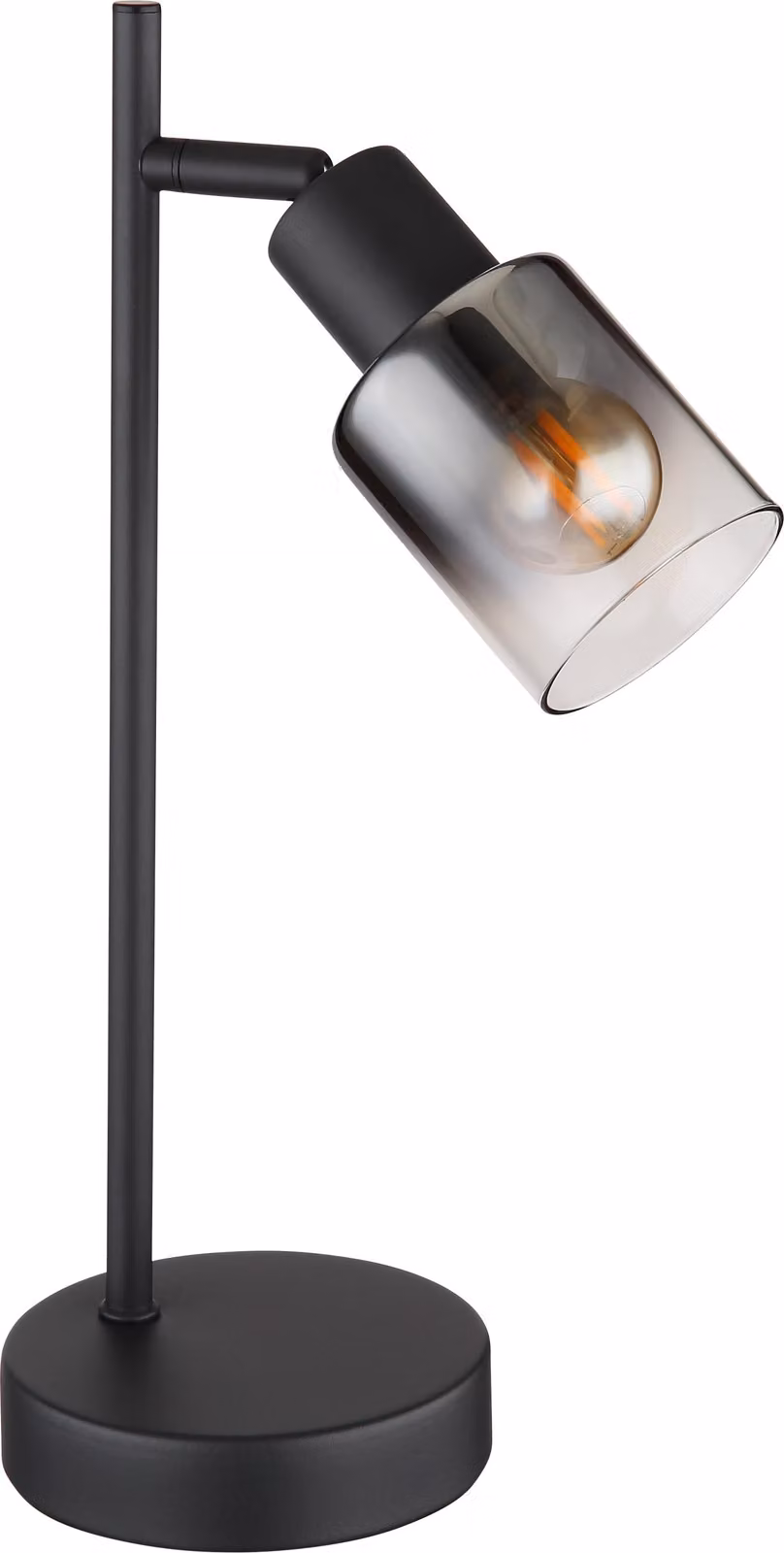 Lampada da tavolo Globo 54308T Hubertus E14 40 W vetro nero/rame