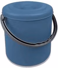 Pattumiera con coperchio a ribalta Stefanplast Blu 10 l