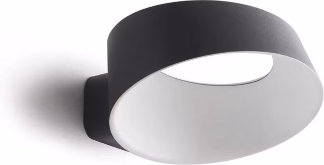 Applique LED Stilnovo Oxygen nera con luce up/down dimmabile