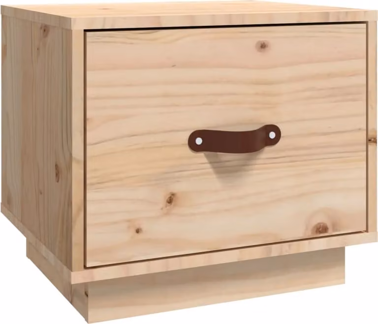 Comodino 40x34x35 cm in Legno Massello di Pino