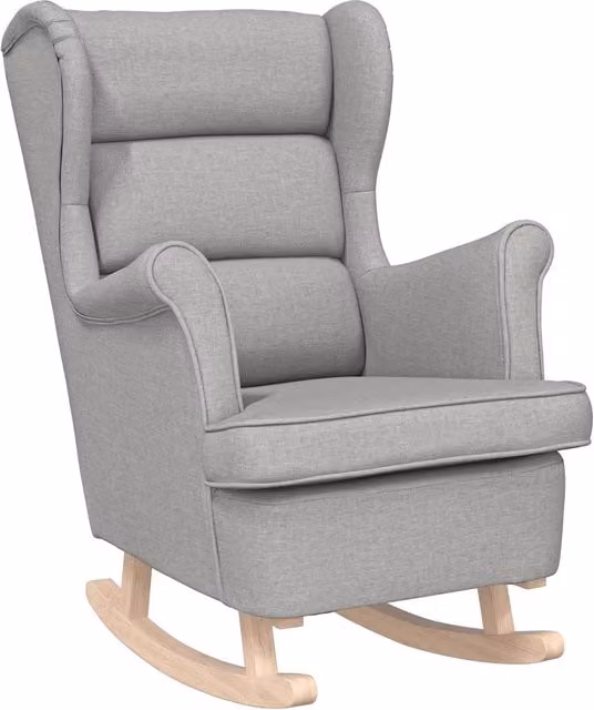 Poltrona | Sedia a Dondolo Nuvola Grigia 74x90x102 cm in Tessuto