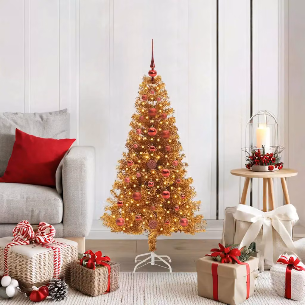 vidaXL Albero di Natale Oro 120 cm PET