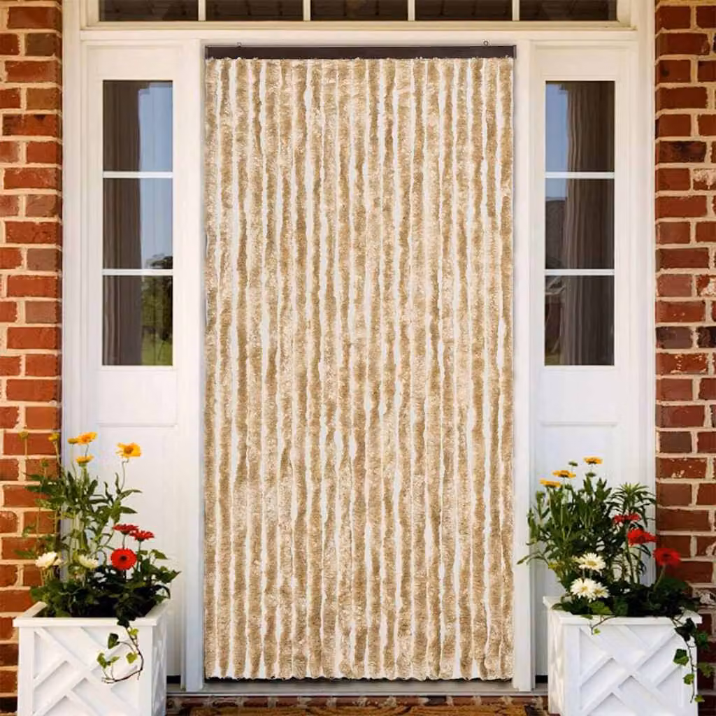 Zanzariera vidaXL in ciniglia beige termoisolante L: 90 cm x H: 200 cm