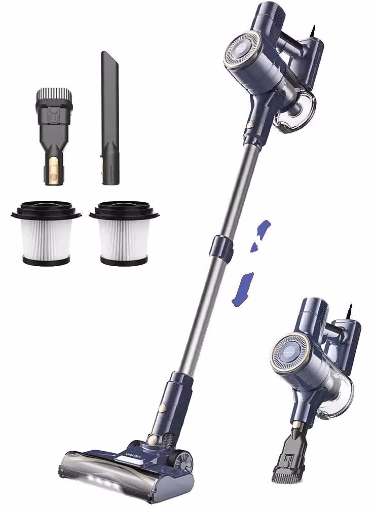 Aspirapolvere con cavo, motore potente, design leggero, colore blu, spina europea da 220V-240V