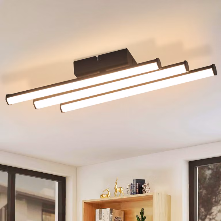 ZMH plafoniera moderna lampada da cucina nera 18W lampada da camera da letto lampada da soggiorno interna 3000K luce bianca calda Illuminazione a soffitto a LED per cucina corridoio