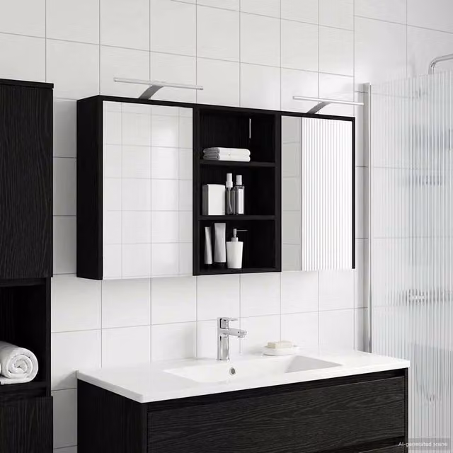 Set di Armadi da Bagno 3 pz 126 x 16 x 62.5 cm 3403833