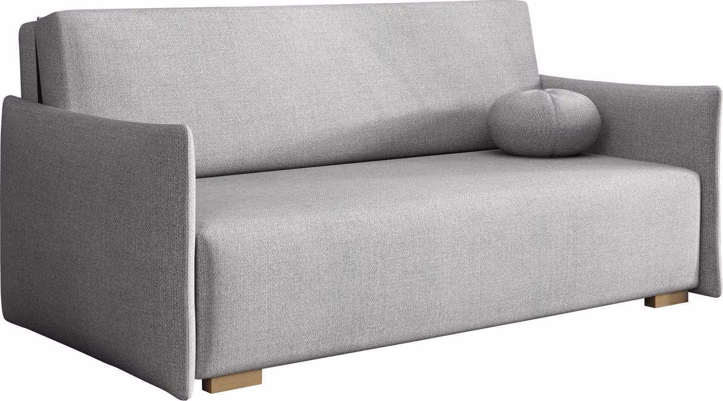 MIRJAN24 Divano Viva Glov IV, divano letto con contenitore e funzione letto, piedini in legno, cuscini inclusi, 4 posti (colore: Soul 16)