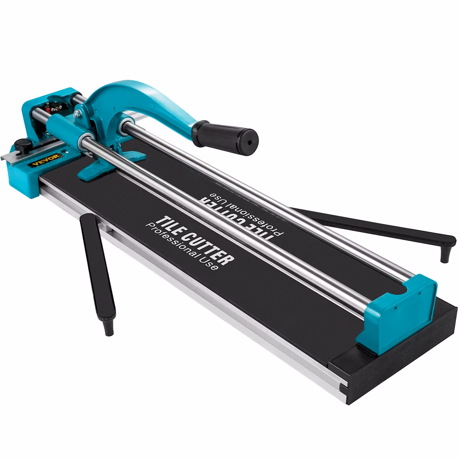 VEVOR Taglierina manuale per piastrelle 35-600 mm, Tagliapiastrelle a doppia pista spessore di taglio 6-15 mm, Alluminio, Angolo regolabile 0-60 gradi, Posizionamento laser, Tavolo macchina mobile 7 kg