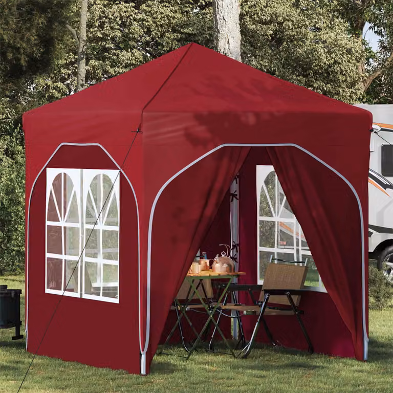 Maison Exclusive - Tenda pop-up per feste, 192 x 192 x 245 cm, colore bordeaux