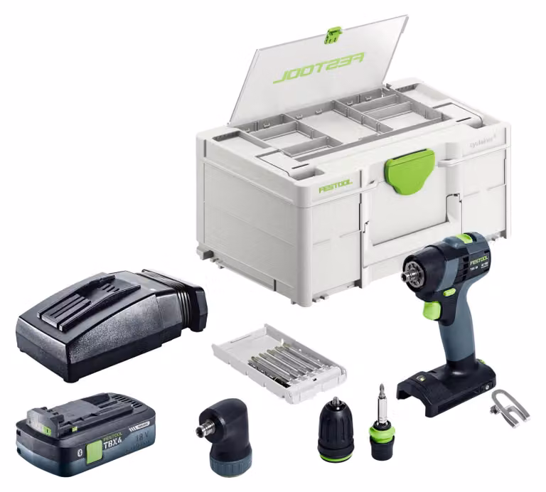 Festool TXS 18-Basic-Set Avvitatore a batteria 18 V 40 Nm Brushless + 1x batteria 4,0 Ah + caricabatteria rapido + Systainer