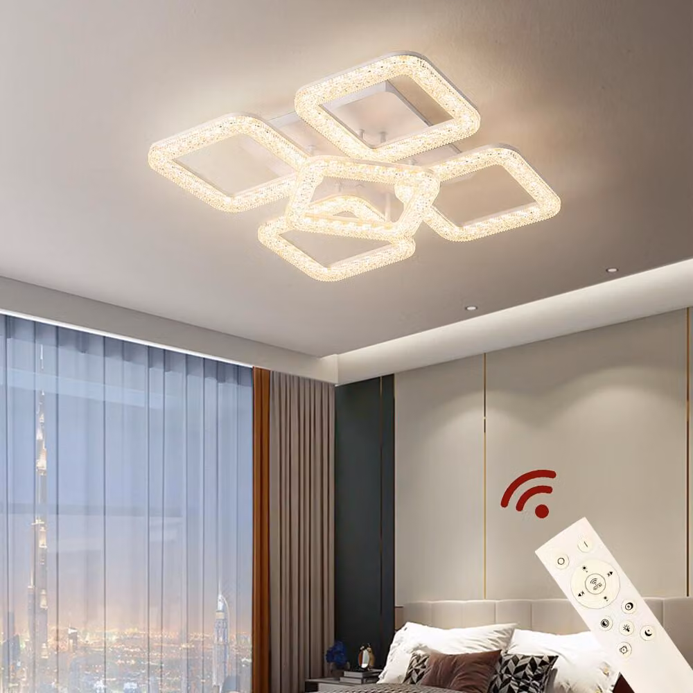 Lampada da soffitto a LED DF-4+1 54cm plafoniera lampada con telecomando luce colore/luminosità regolabile dimmerabile A+ Lampada da soffitto per soggiorno a LED Lampada da soffitto a LED