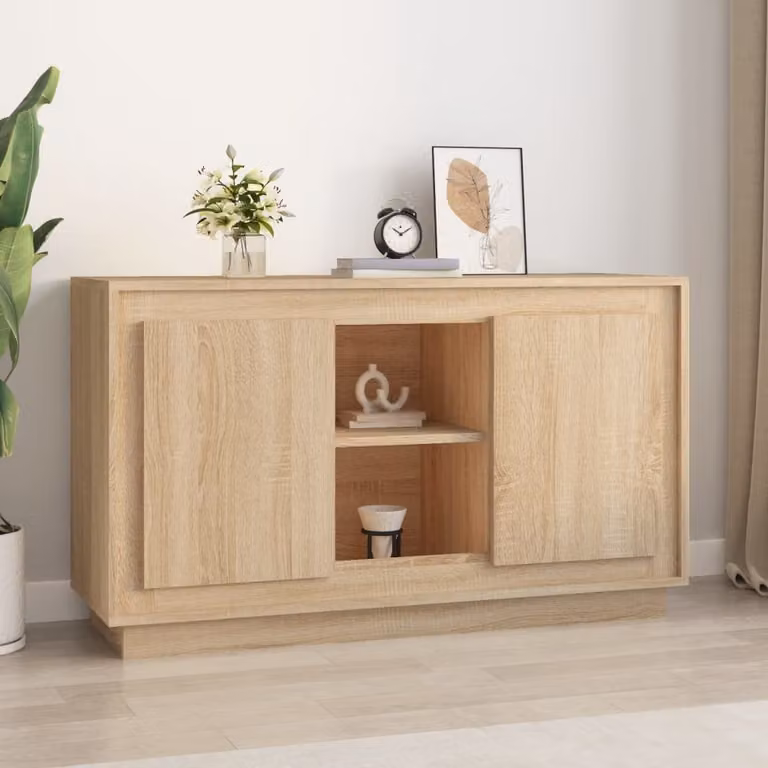 Credenza vidaXL in Legno Multistrato Rovere Sonoma, Colore Marrone/Beige, L 102 x P 35 x H 60 cm