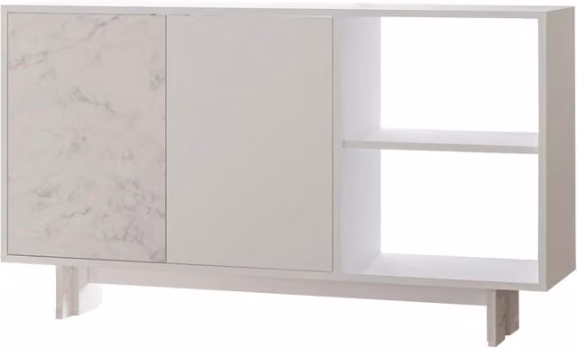 Credenza in legno "Ravello" - 140 x 35 x 80 cm - Bianco